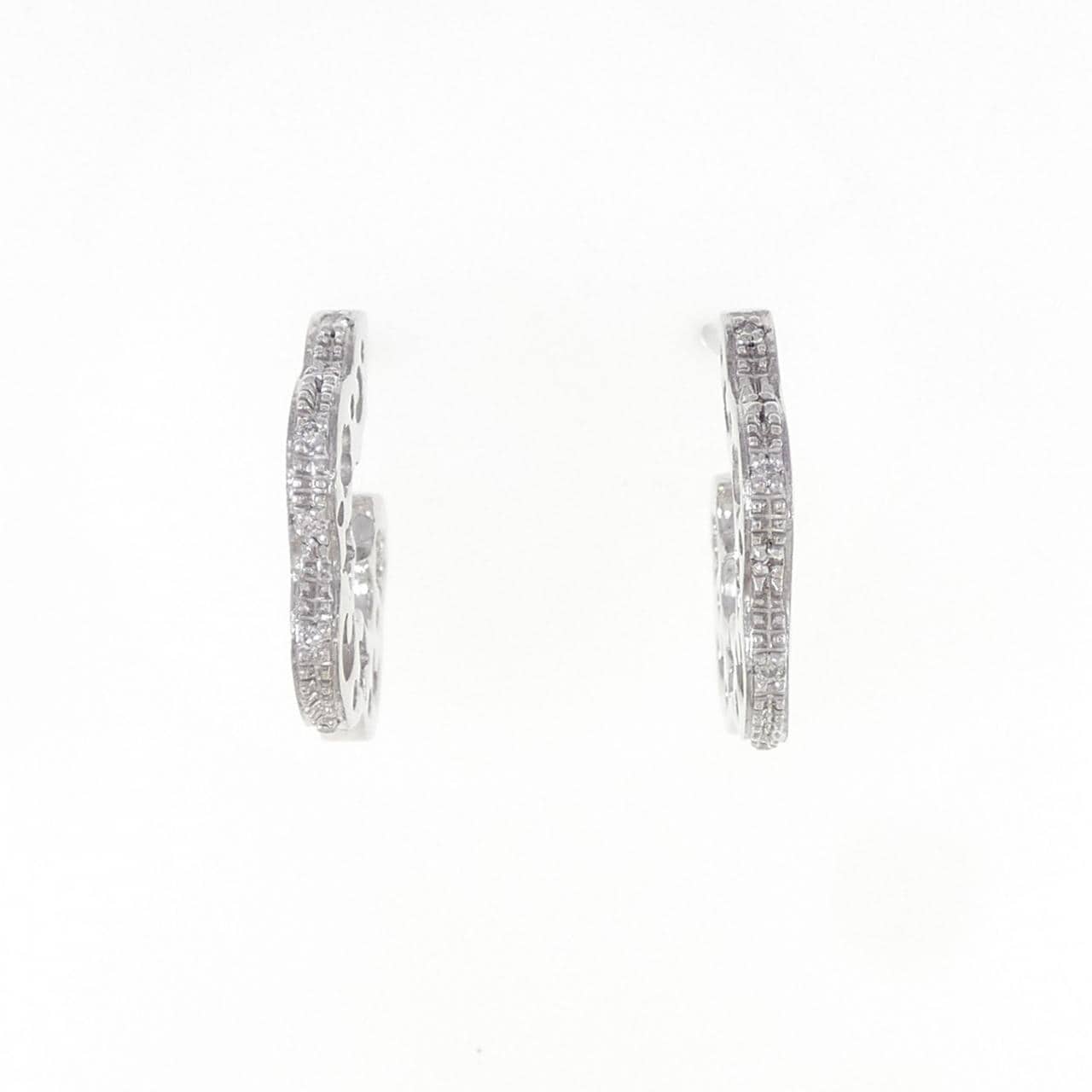 750WG/K18WG钻石耳环