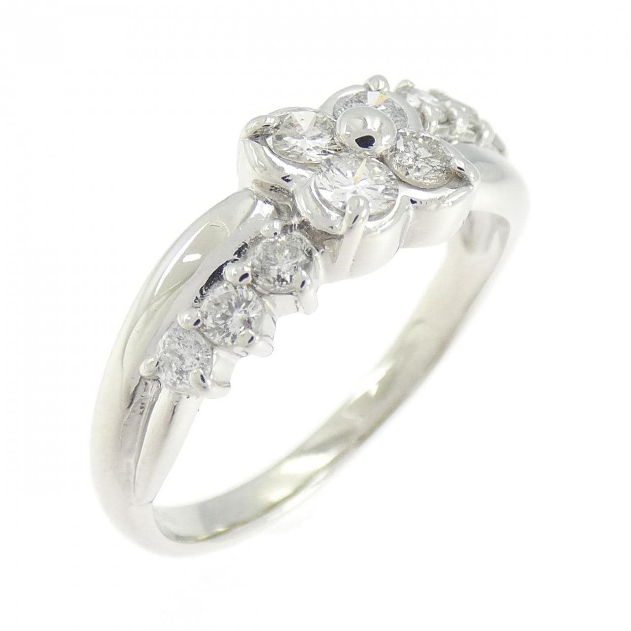 PT900 フラワー ダイヤモンド リング 0.50CT