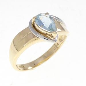 K18YG/PT900 アクアマリン リング 0.54CT