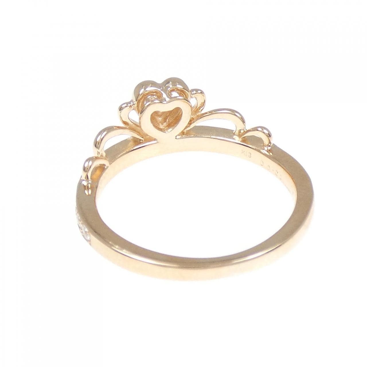 K18PG ハート ダイヤモンド リング 0.075CT