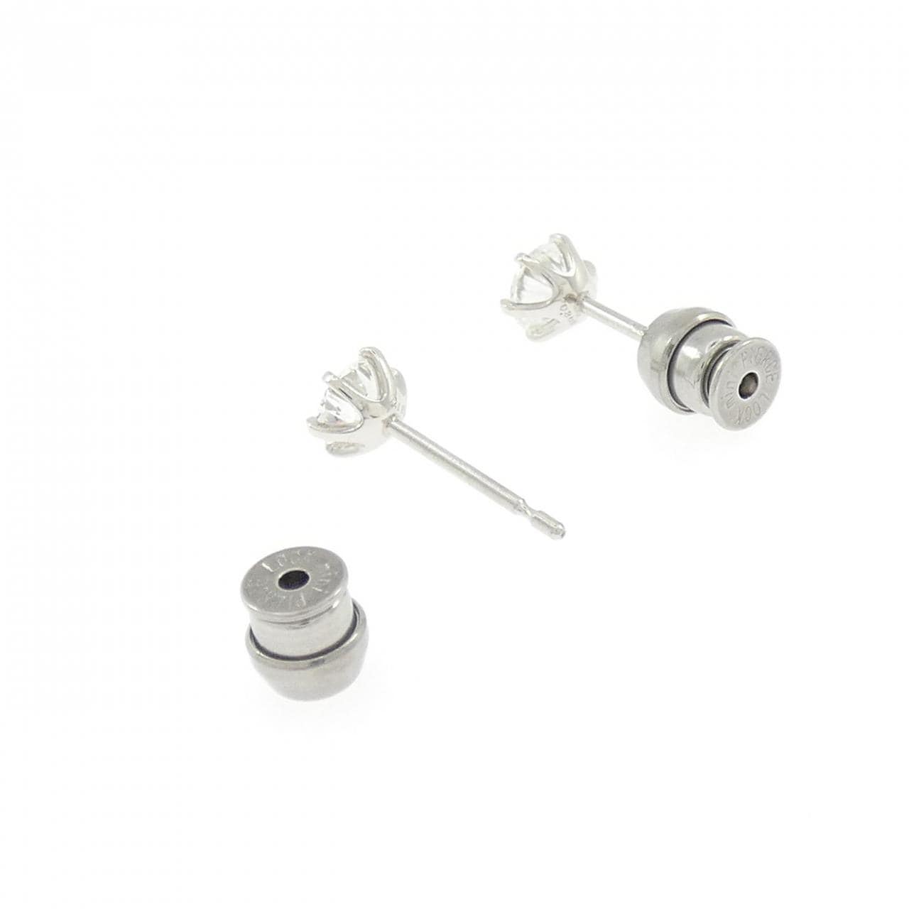 【リメイク】PT900/ST ダイヤモンド ピアス 0.306CT 0.317CT E SI1-2 EXT-VG