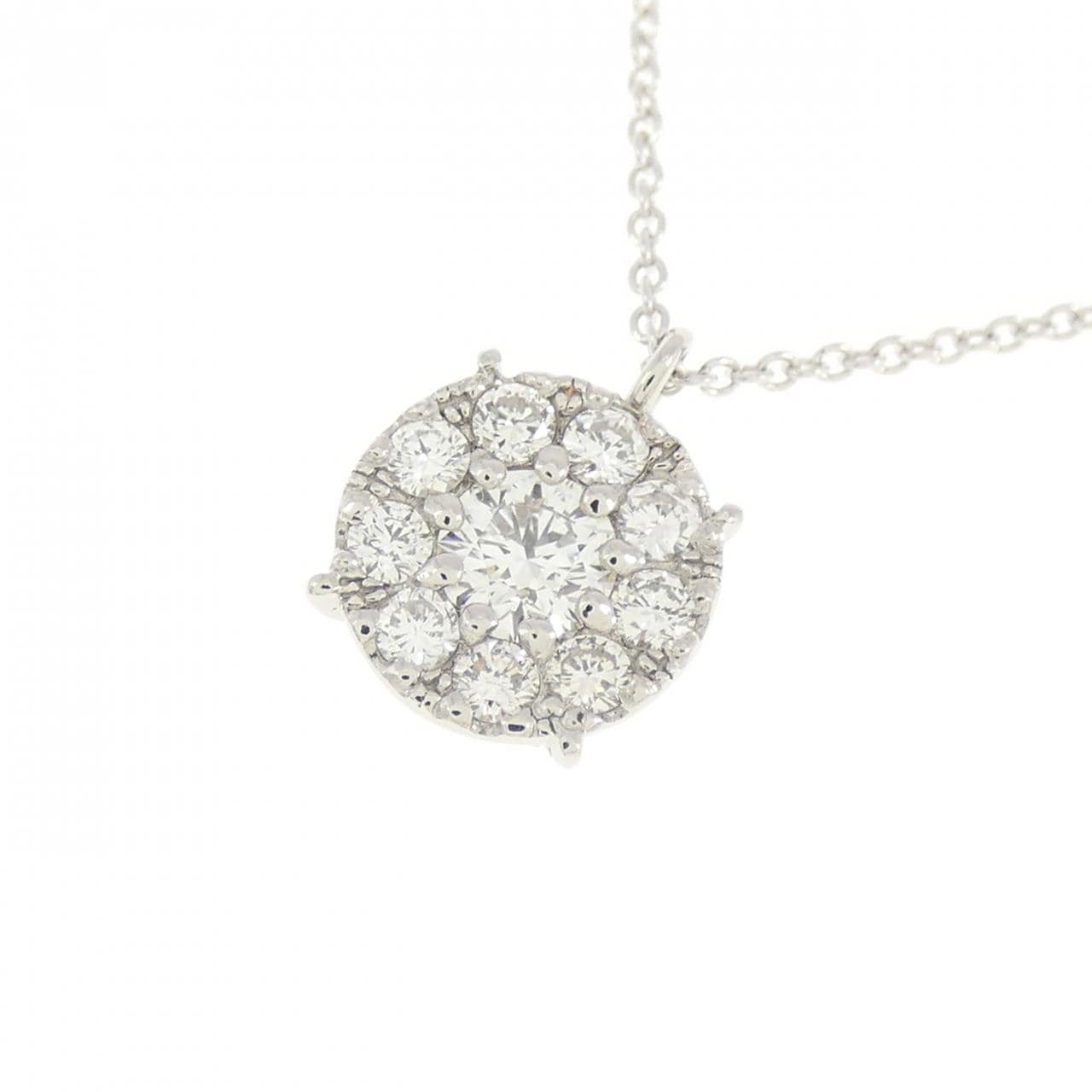 K18WG ダイヤモンド ネックレス 0.21CT