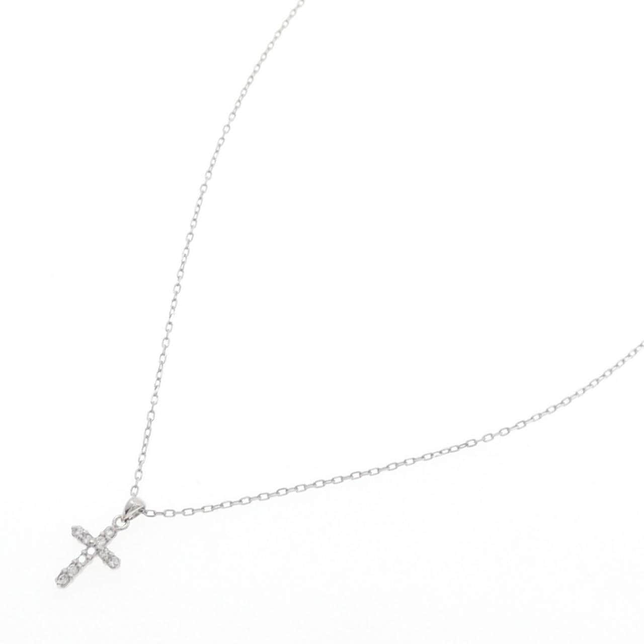 PT900/PT850 クロス ダイヤモンド ネックレス 0.1CT