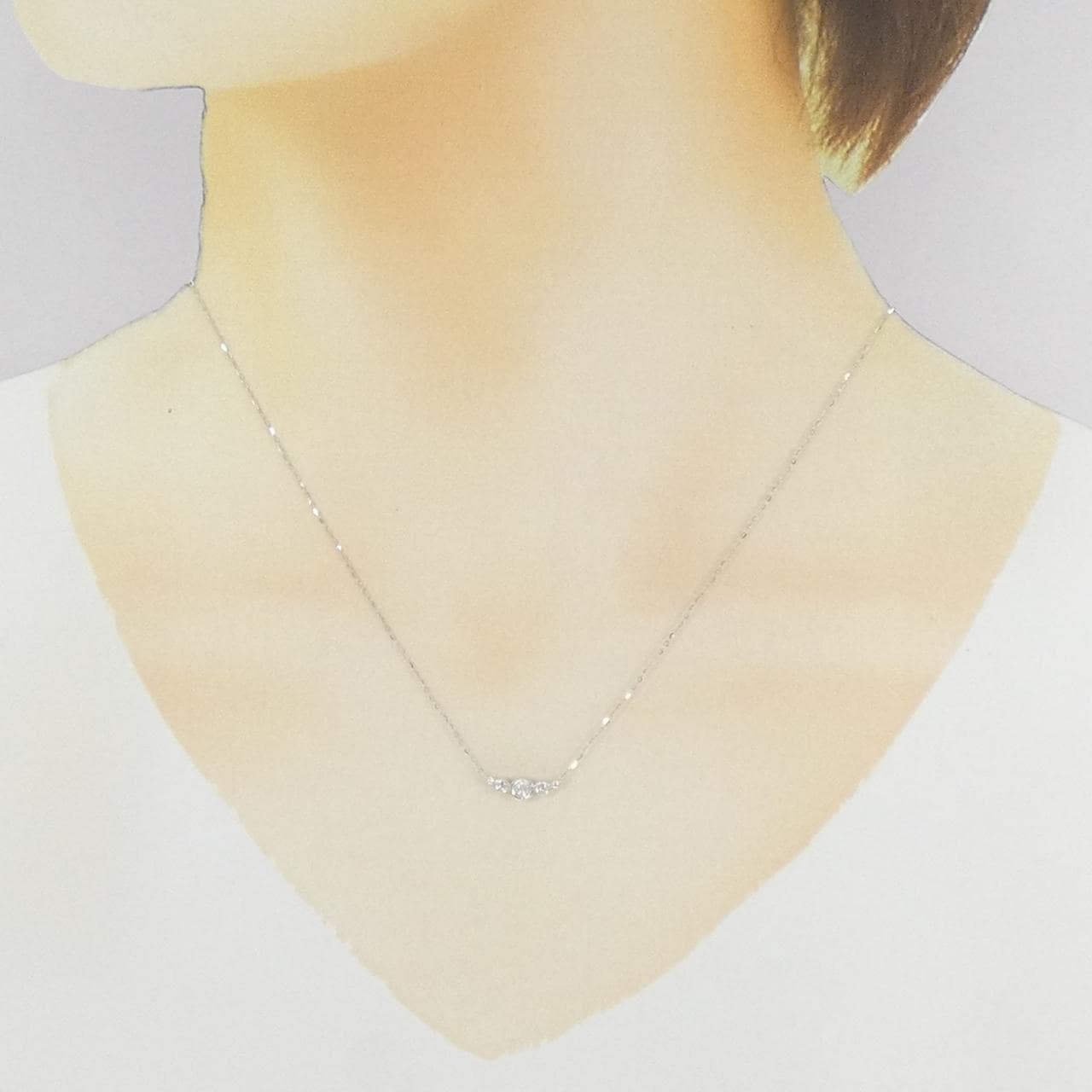 K10WG カラーストーン ネックレス