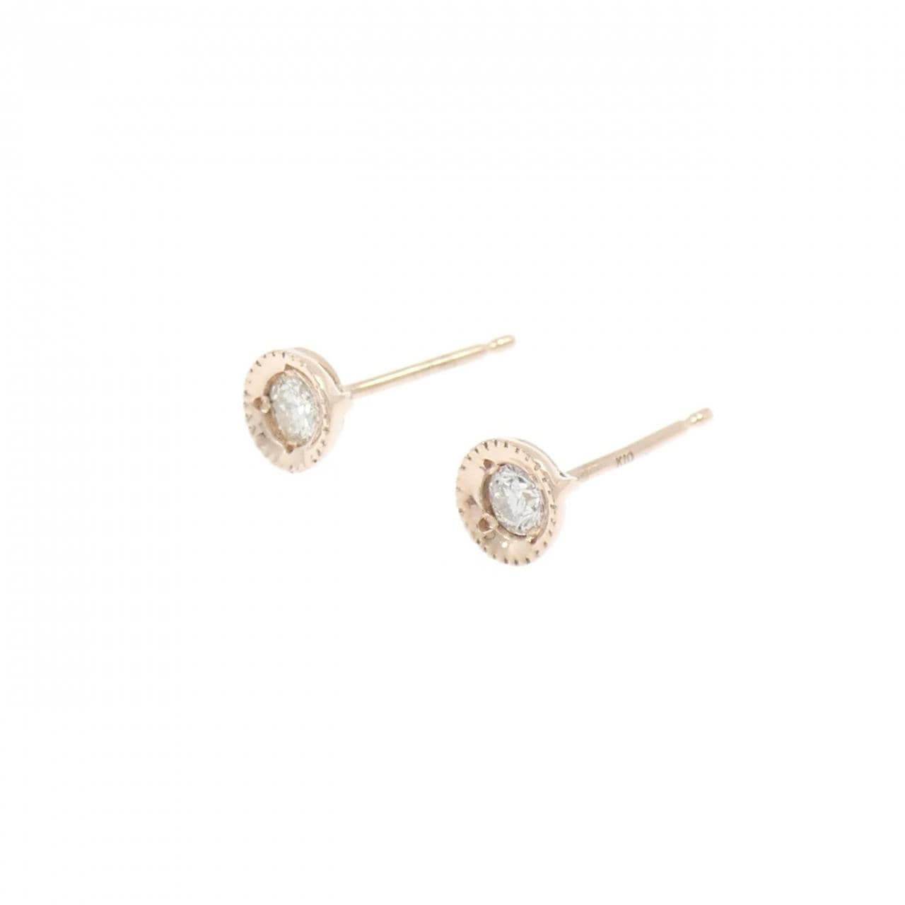 K10PG ダイヤモンド ピアス 0.20CT