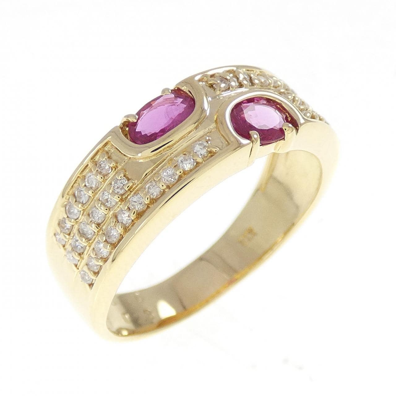 K18YG ルビー リング 0.50CT