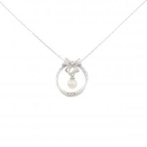 K10WG リボン 淡水パール ネックレス