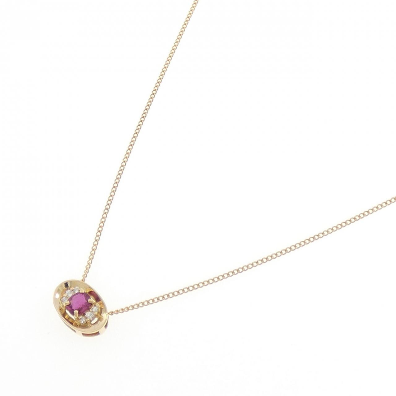 K18YG ruby necklace 0.20CT