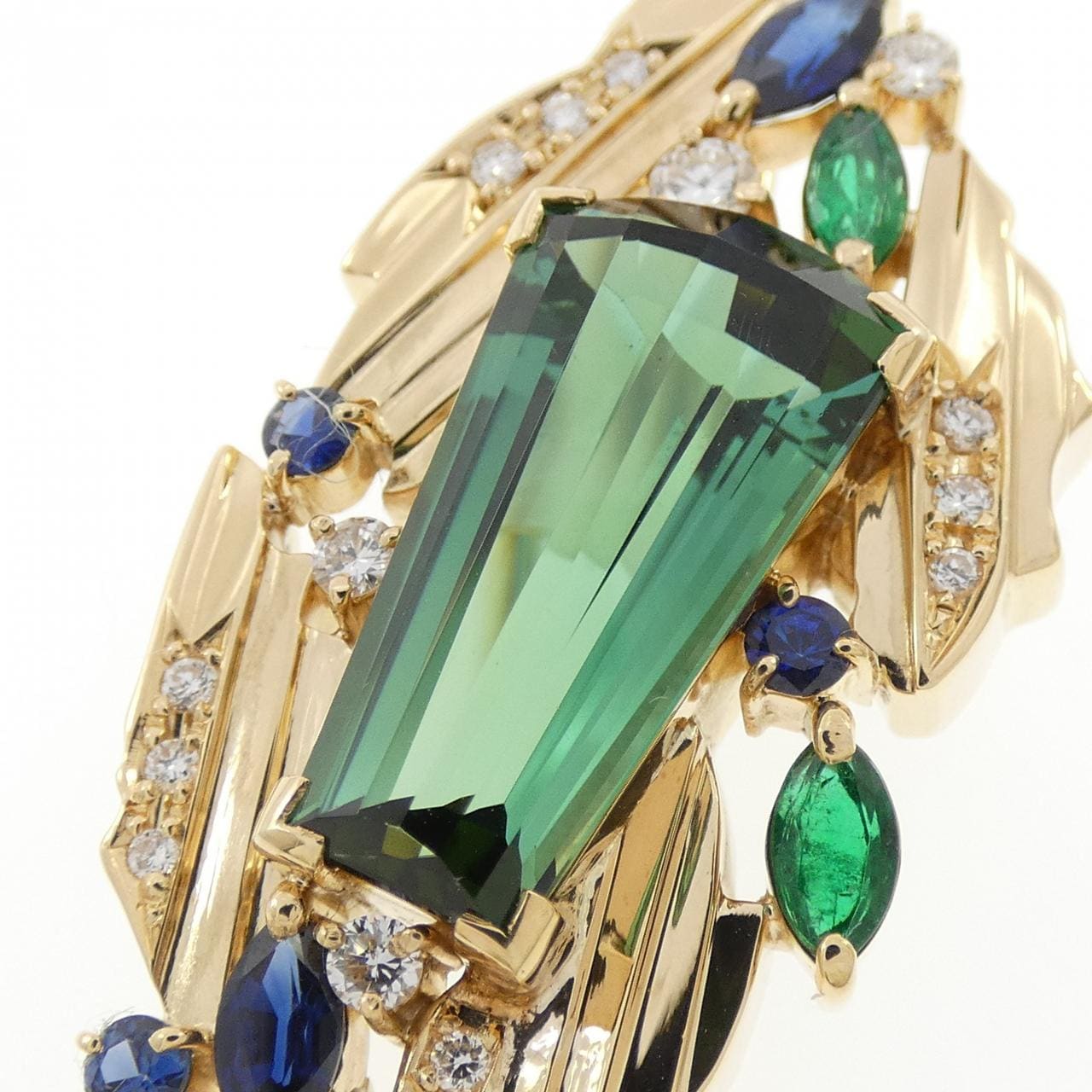 オキナ ジュン トルマリン ブローチ 5.79CT