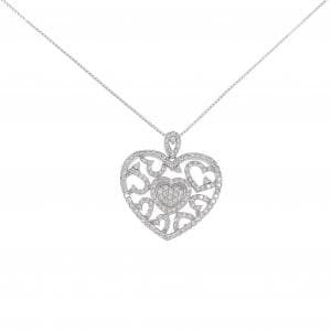 K18WG ハート ダイヤモンド ネックレス 0.81CT