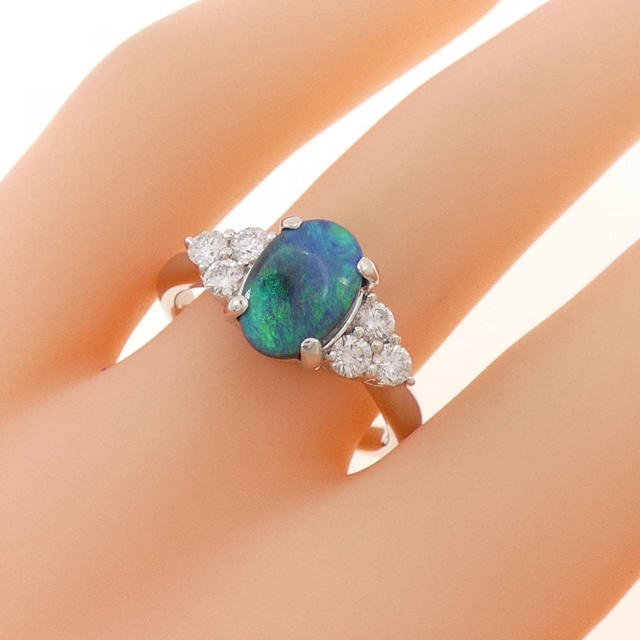 PT900 ブラックオパール リング 1.01CT