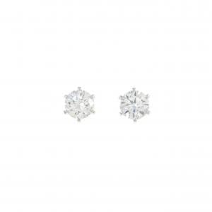 【リメイク】PT900/ST ダイヤモンド ピアス 0.322CT 0.326CT F VS2 EXT-VG