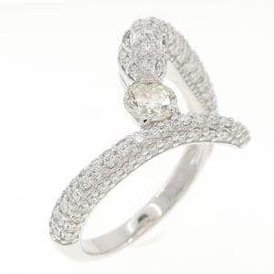 K18WG スネーク ダイヤモンド リング 1.00CT