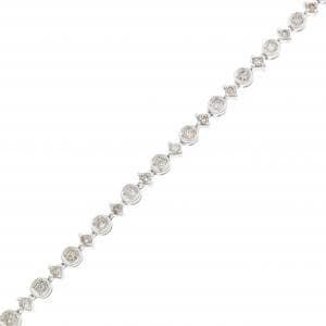 K18WG ダイヤモンド ブレスレット 1.50CT