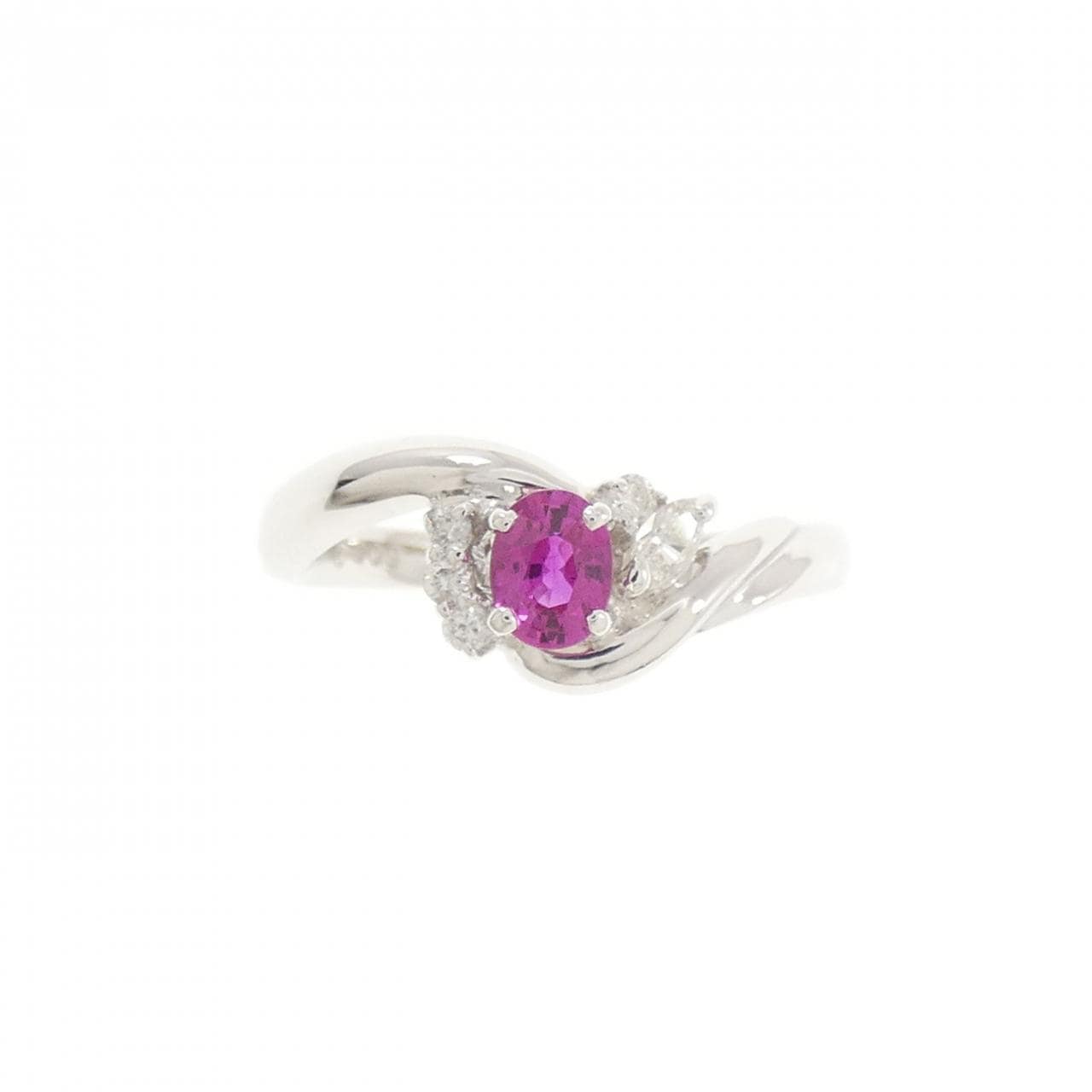 K18WG ルビー リング 0.31CT