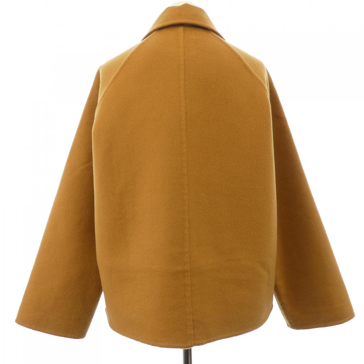 エルメス HERMES ダブルフェイス クルードセル ラムスキンボタン 4E0102DA コート