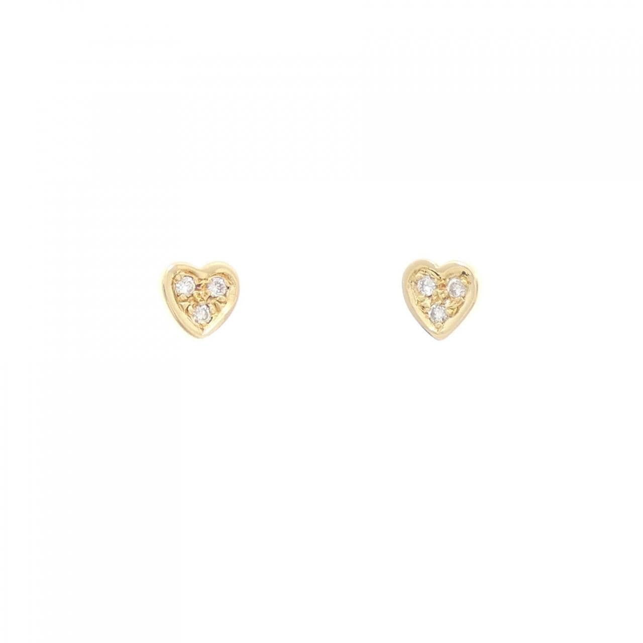 ペルリータ･ミキモト ハート ダイヤモンド ピアス 0.06CT