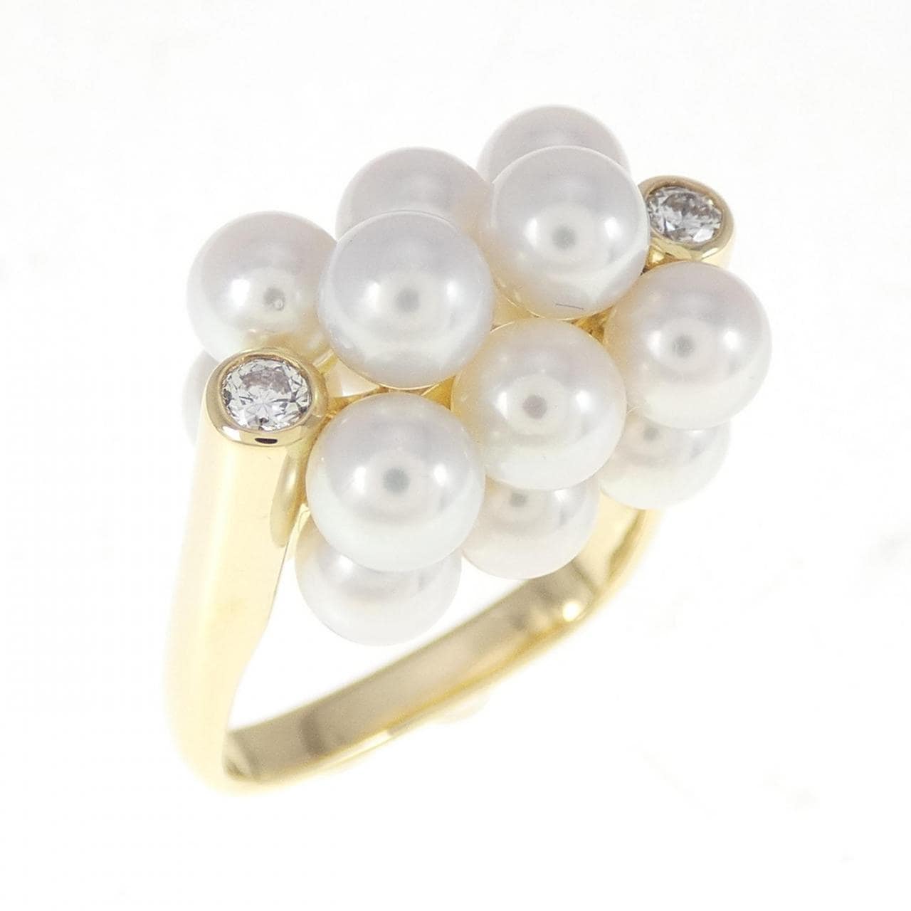 K18YG Akoya pearl ring