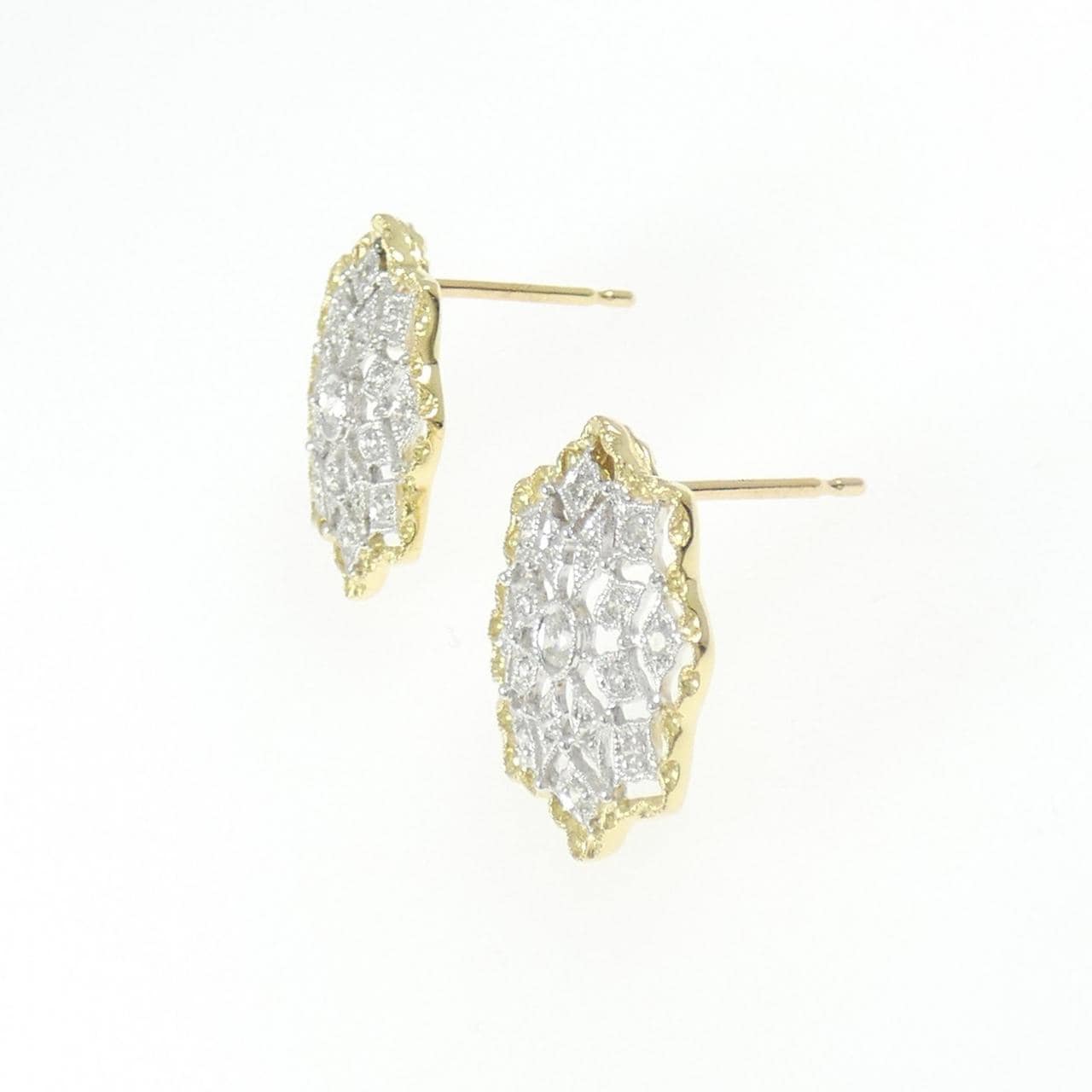 K18YG/K18WG ダイヤモンド ピアス