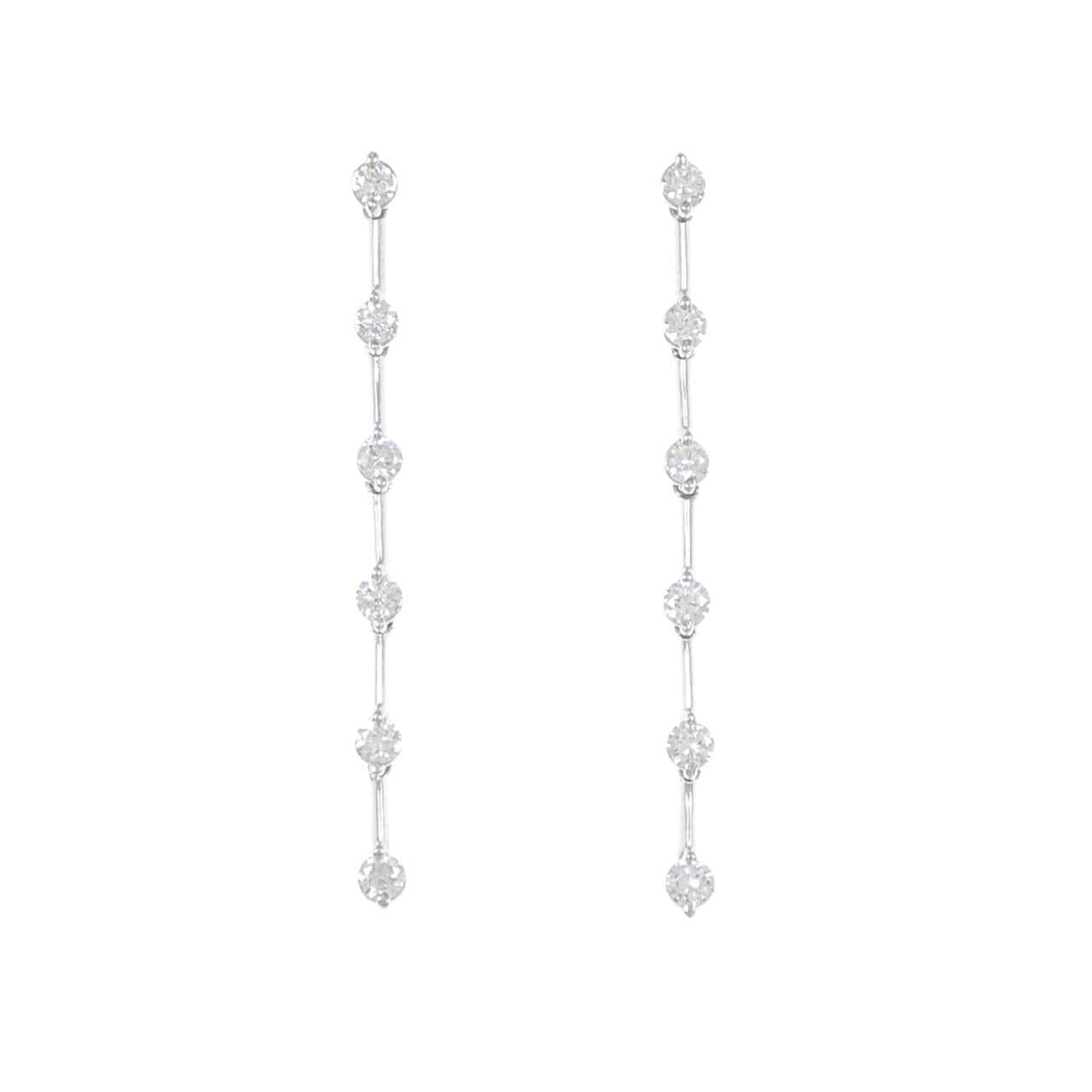 LINE ダイヤモンド ピアス 0.55CT