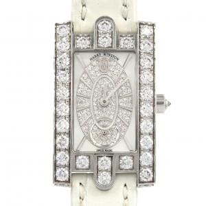 HARRY WINSTON Avenue Elliptic WG/D, center pave AVEQHM21WW241 WG石英