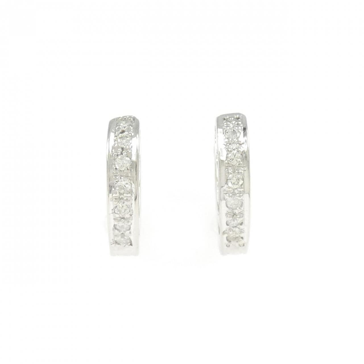 PT900 ハート ダイヤモンド ピアス 0.14CT