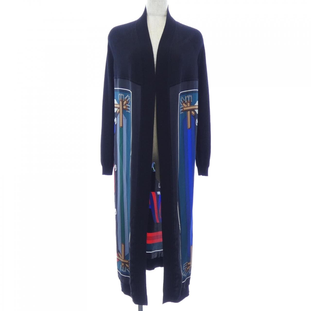 エルメス HERMES 57-7753 ツイルレーヌ. ロングカーディガン