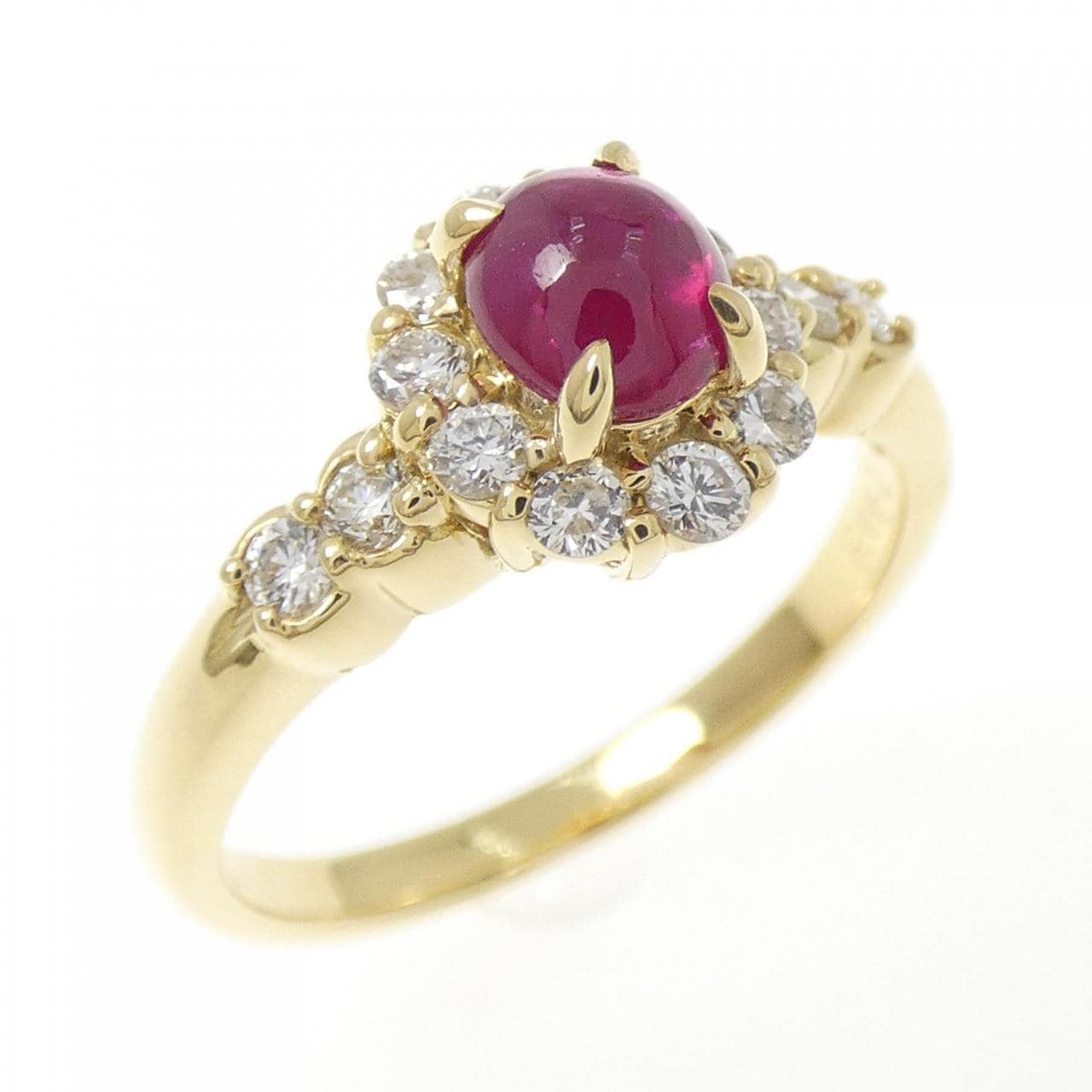 K18YG ルビー リング 0.62CT