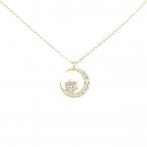 K18YG ムーン ダイヤモンド ネックレス 0.33CT