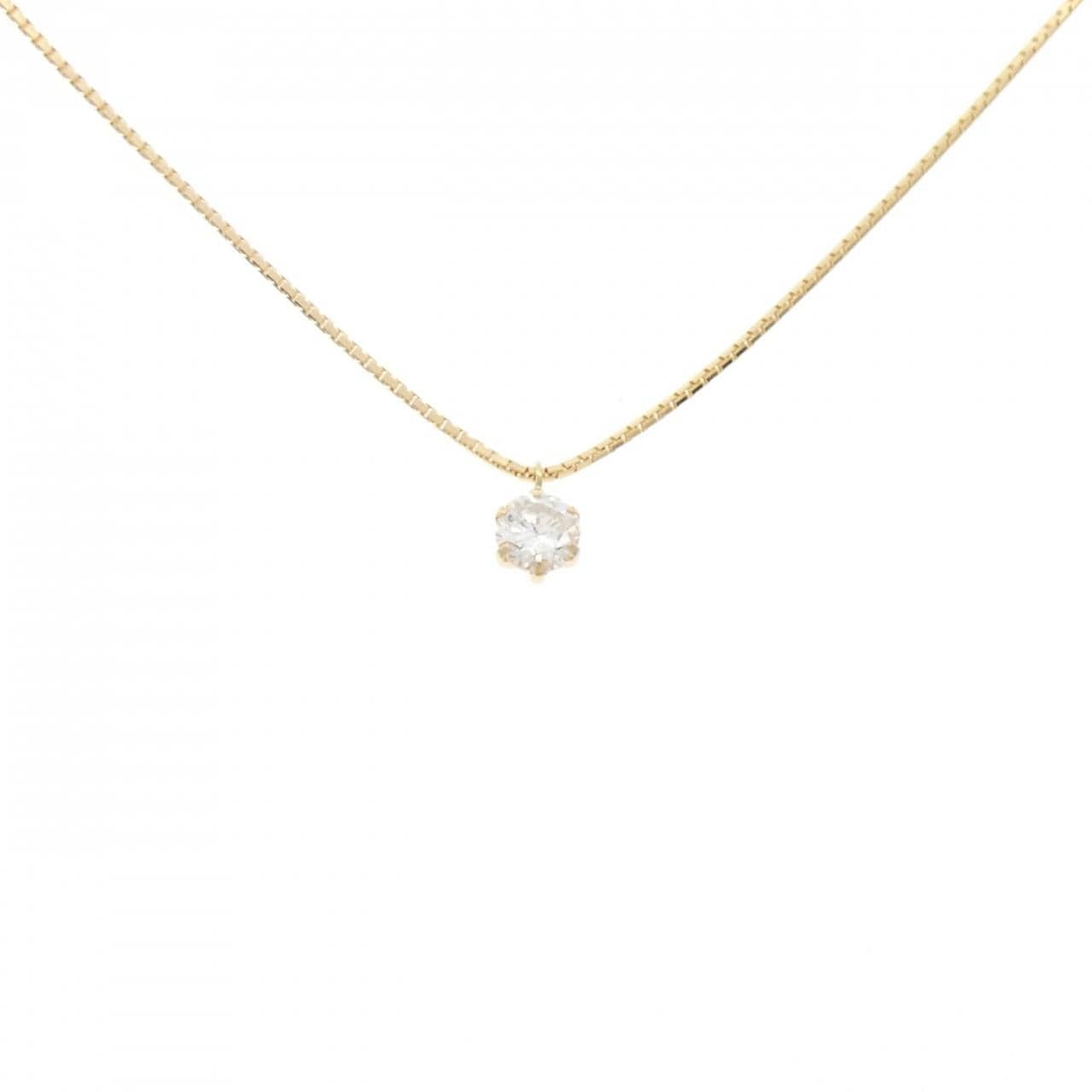 K18YG ソリティア ダイヤモンド ネックレス 0.340CT