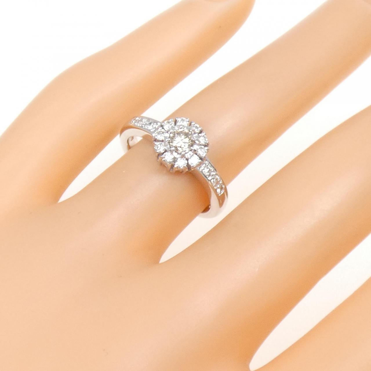 K14WG ダイヤモンド リング 0.40CT