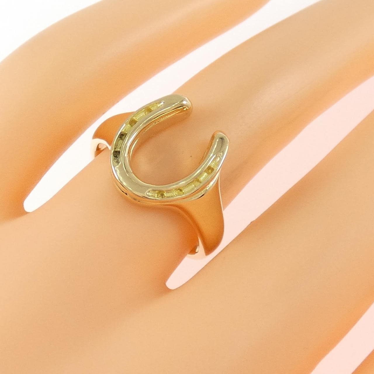 K18YG ホースシュー リング