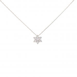 K18PG フラワー ダイヤモンド ネックレス 0.50CT