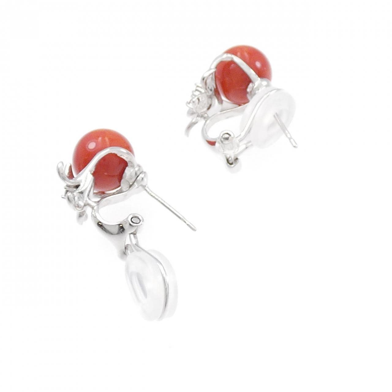 K18WG/K14WG Coral Earrings