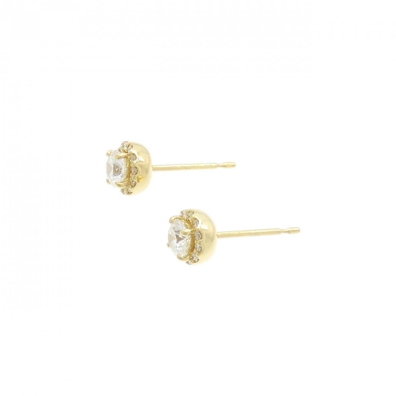 [Remake] K18YG/ST Diamond Earrings 0.247CT 0.263CT EF SI2 3EXT-EXT