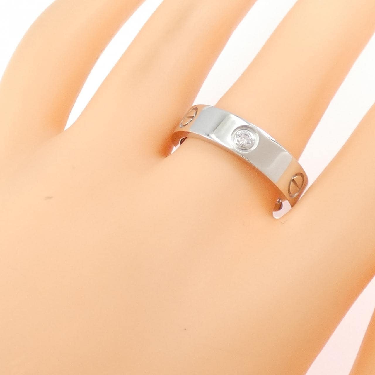 カルティエ ラブ ハーフダイヤ リング