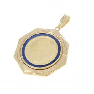 K18YG(枠) コイン ペンダント