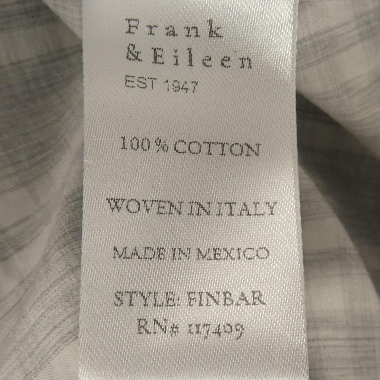 フランクアンドアイリーン FRANK&EILEEN シャツ