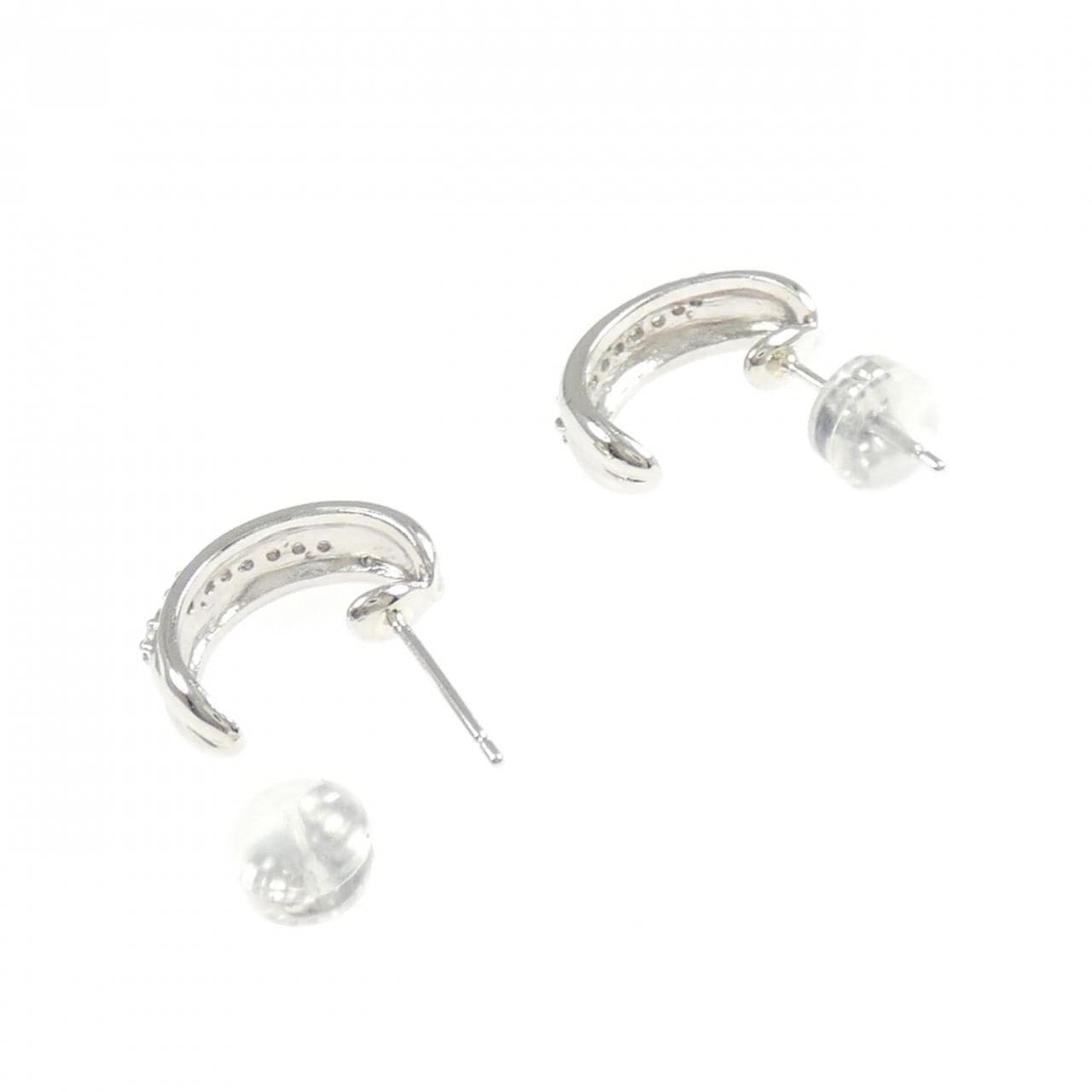 PT900 ダイヤモンド ピアス 0.12CT