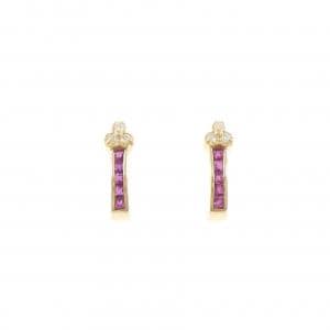 K18YG ルビー ピアス 0.50CT