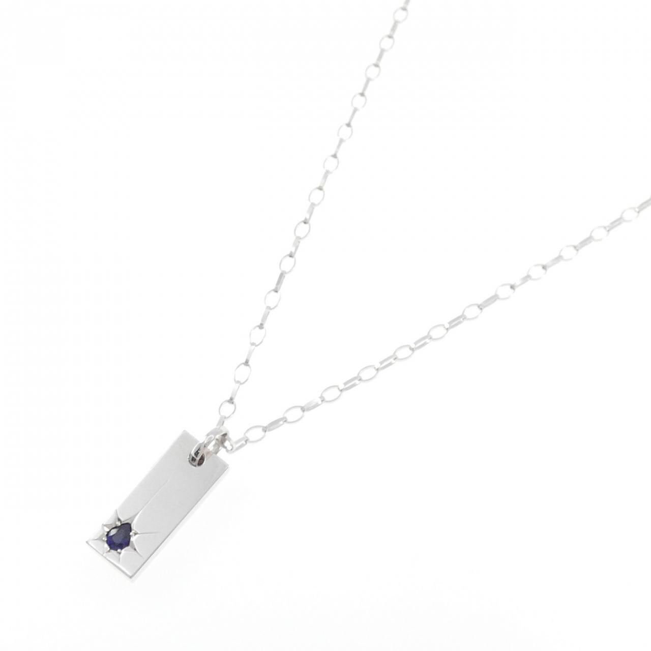 K10WG Sapphire Necklace 0.29CT