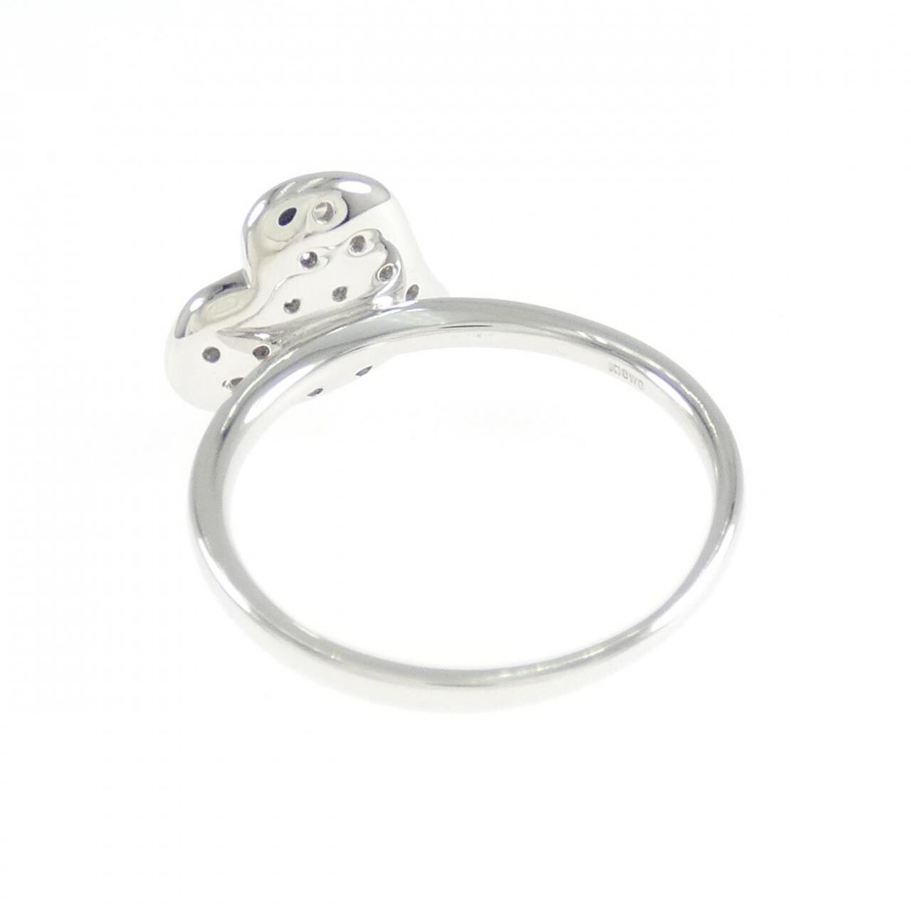 K18WG heart Diamond ring 0.24CT