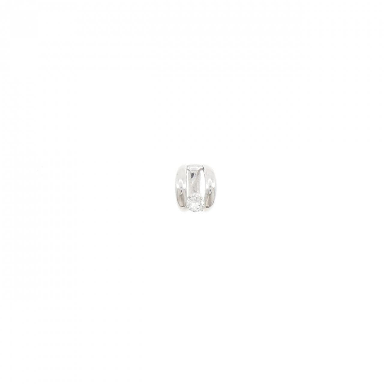 K18WG ダイヤモンド ピアス 0.07CT 片耳