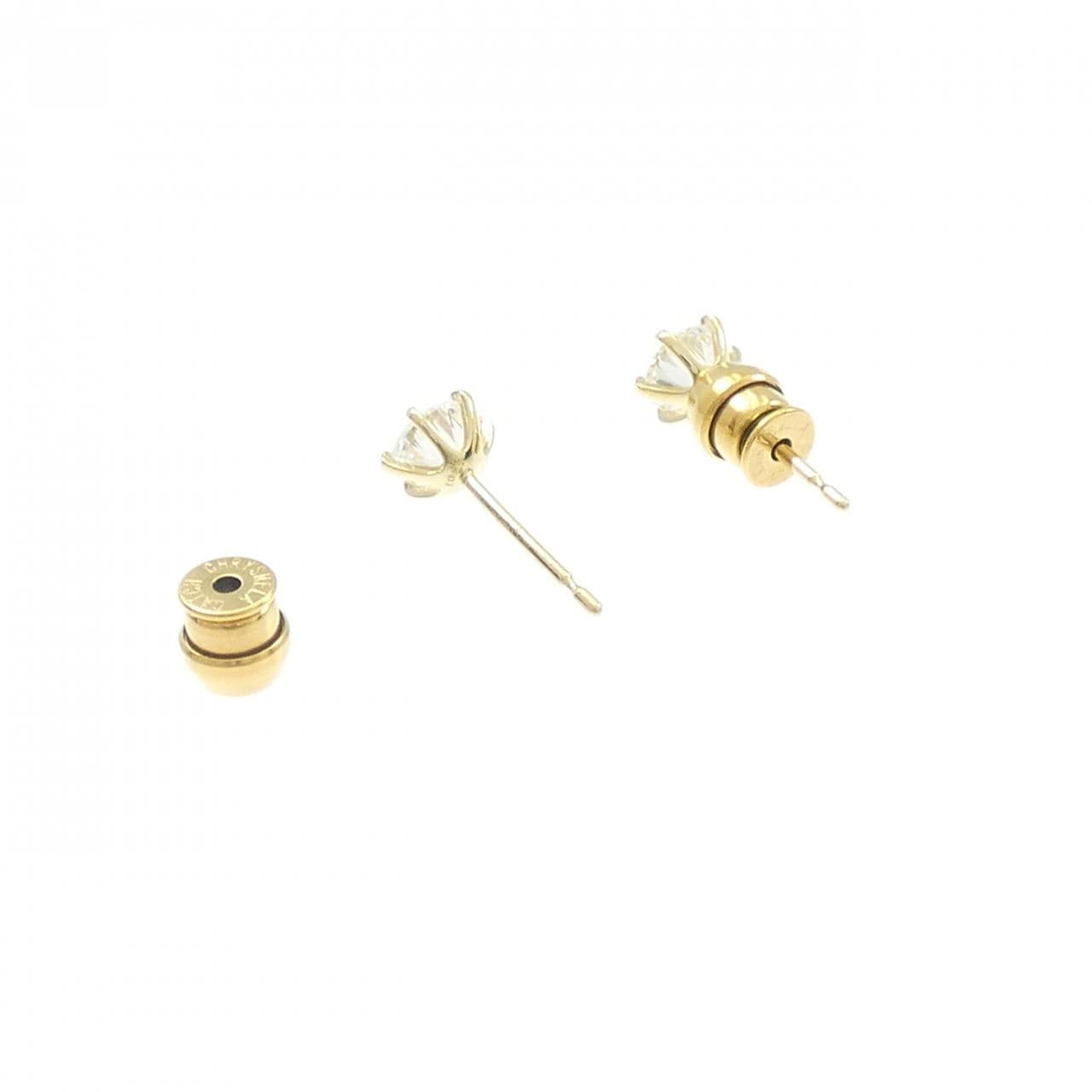 【リメイク】K18YG/ST ダイヤモンド ピアス 0.401CT 0.411CT F-G VS1-2 VG-Good
