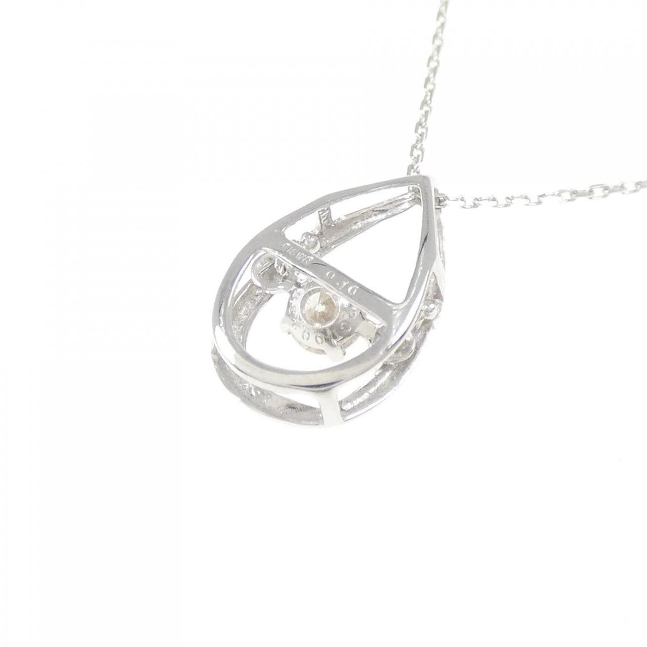 K18WG ダイヤモンド ネックレス 0.10CT