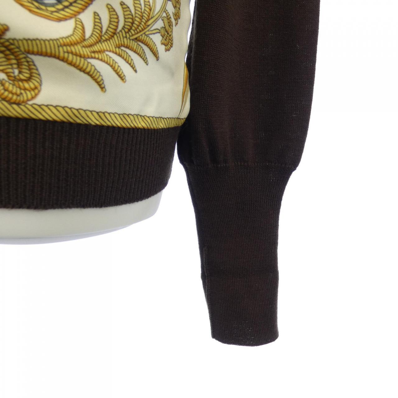 【ヴィンテージ】エルメス HERMES LES ARMES DE PARIS ツイルレーヌ. カーディガン