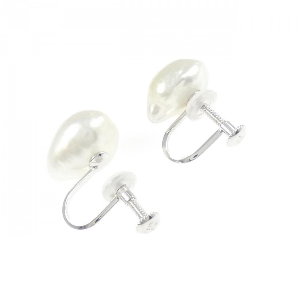 K14WG 白蝶パール イヤリング