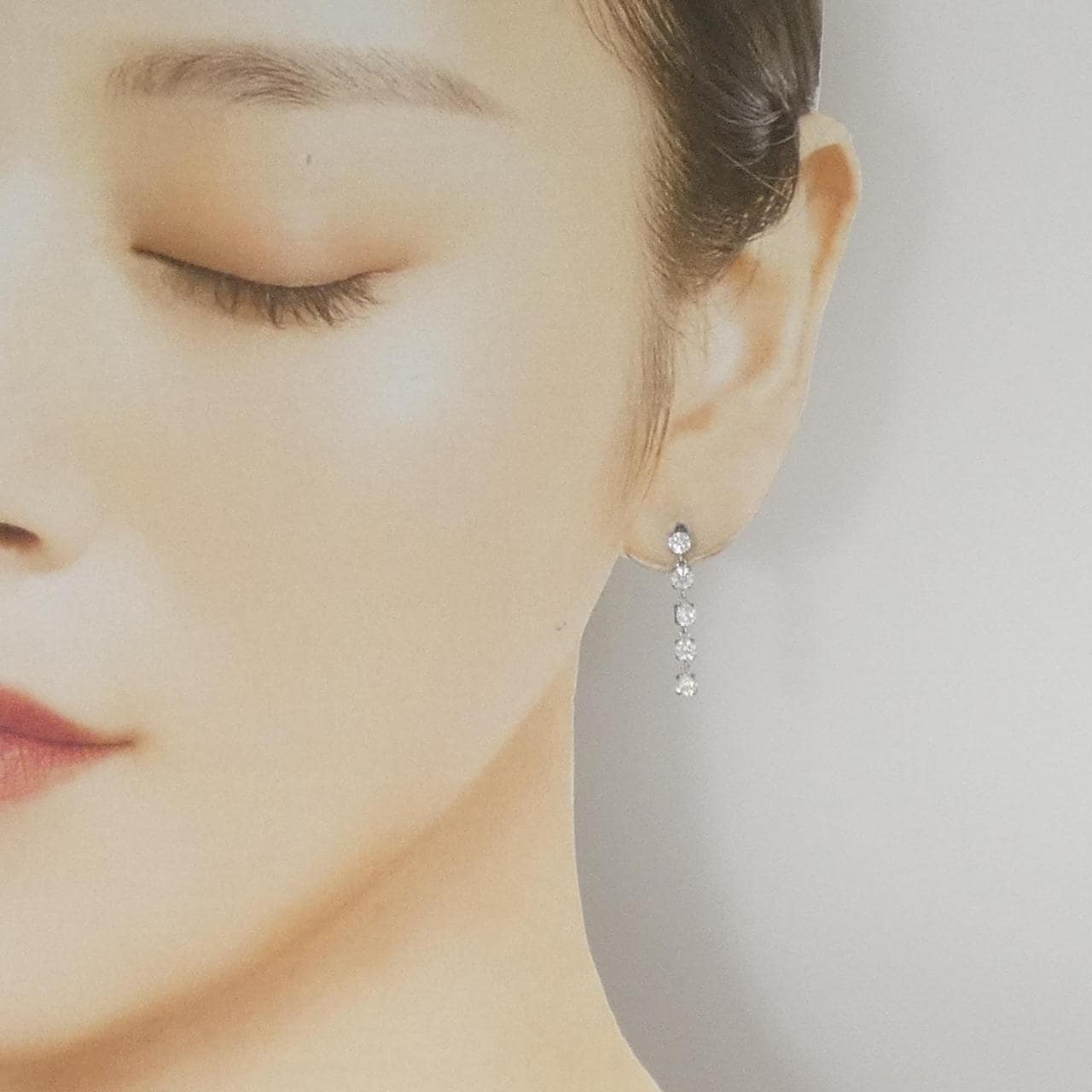 K14WG キュービック ピアス