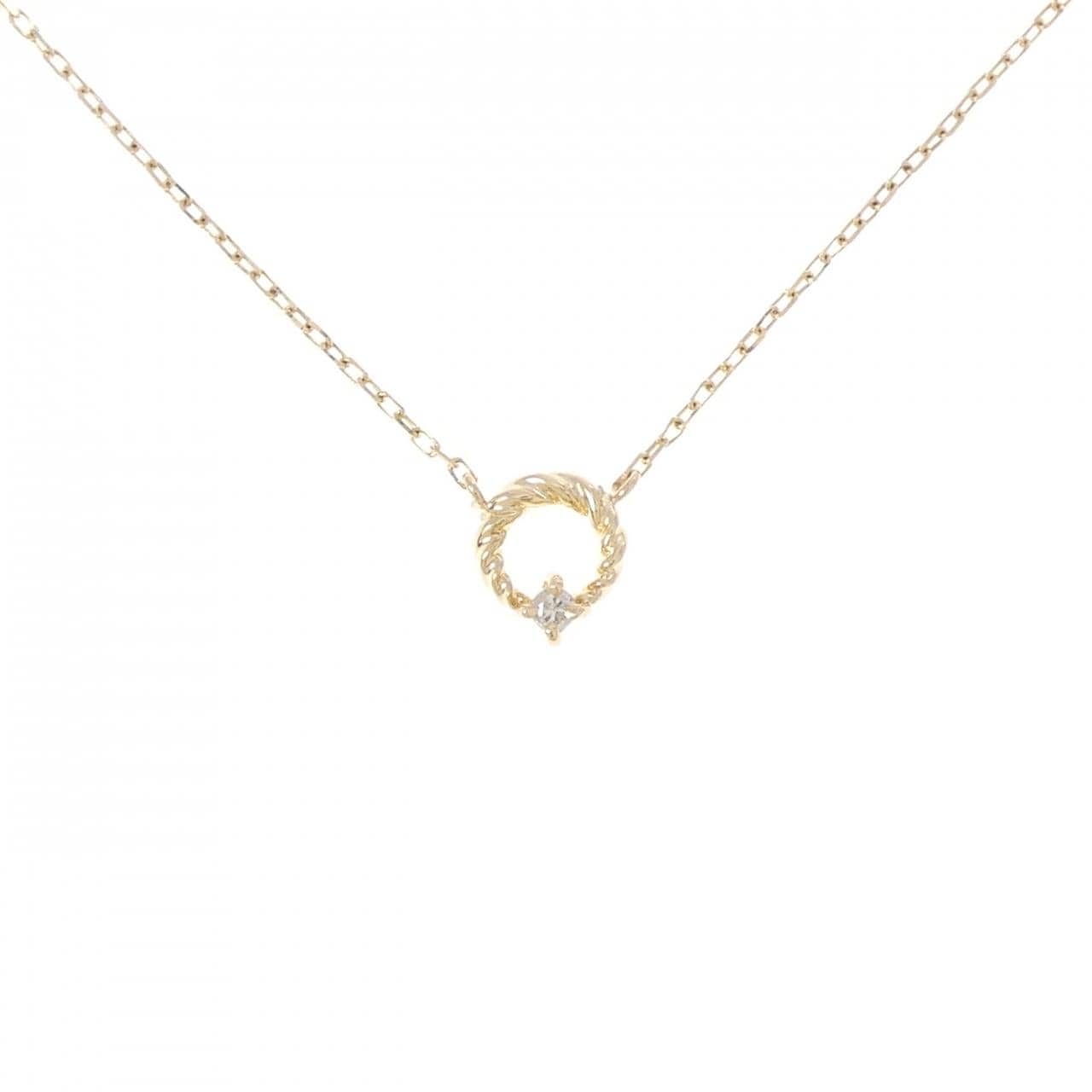 K18YG ダイヤモンド ネックレス 0.03CT