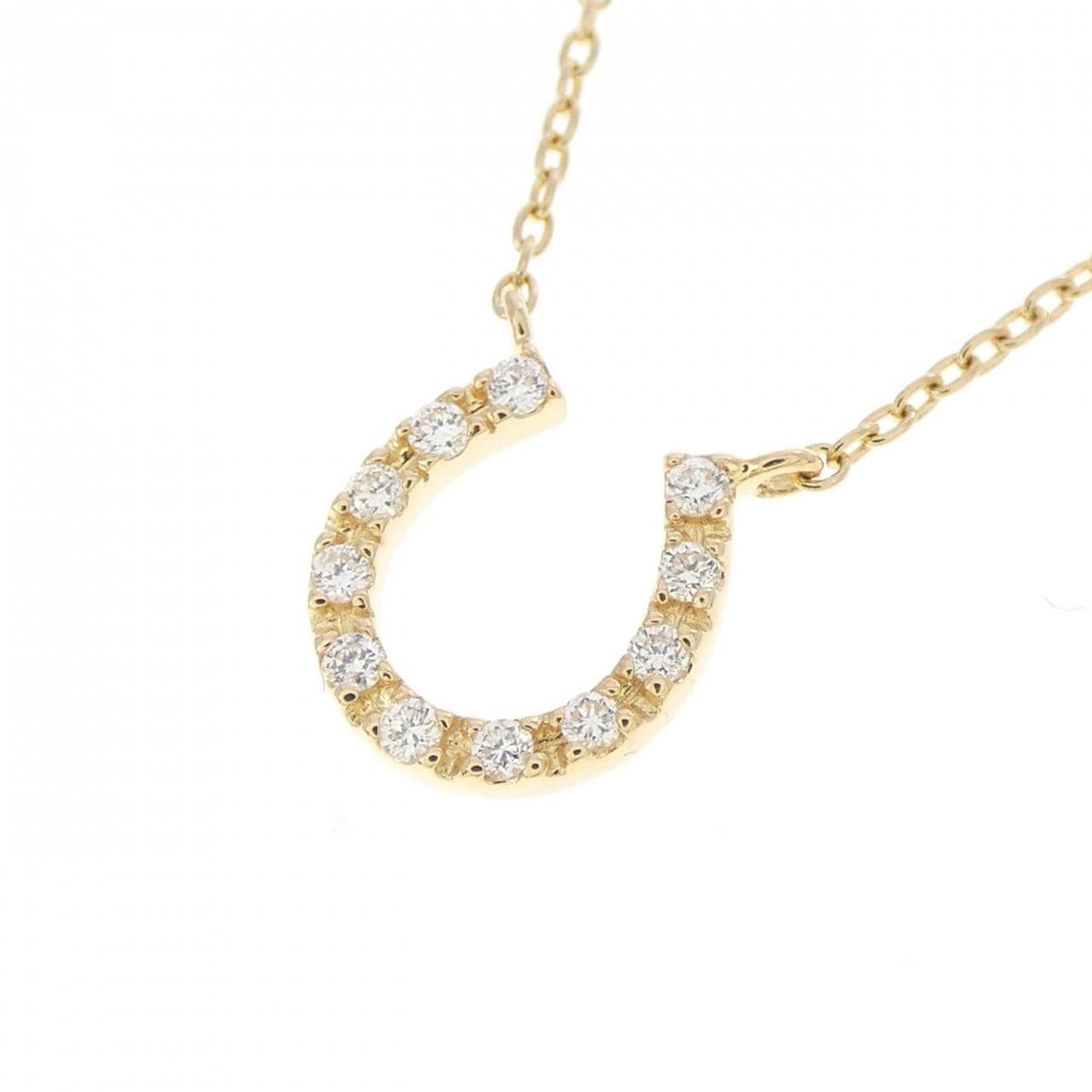 エテ ホースシュー ダイヤモンド ネックレス 0.04CT